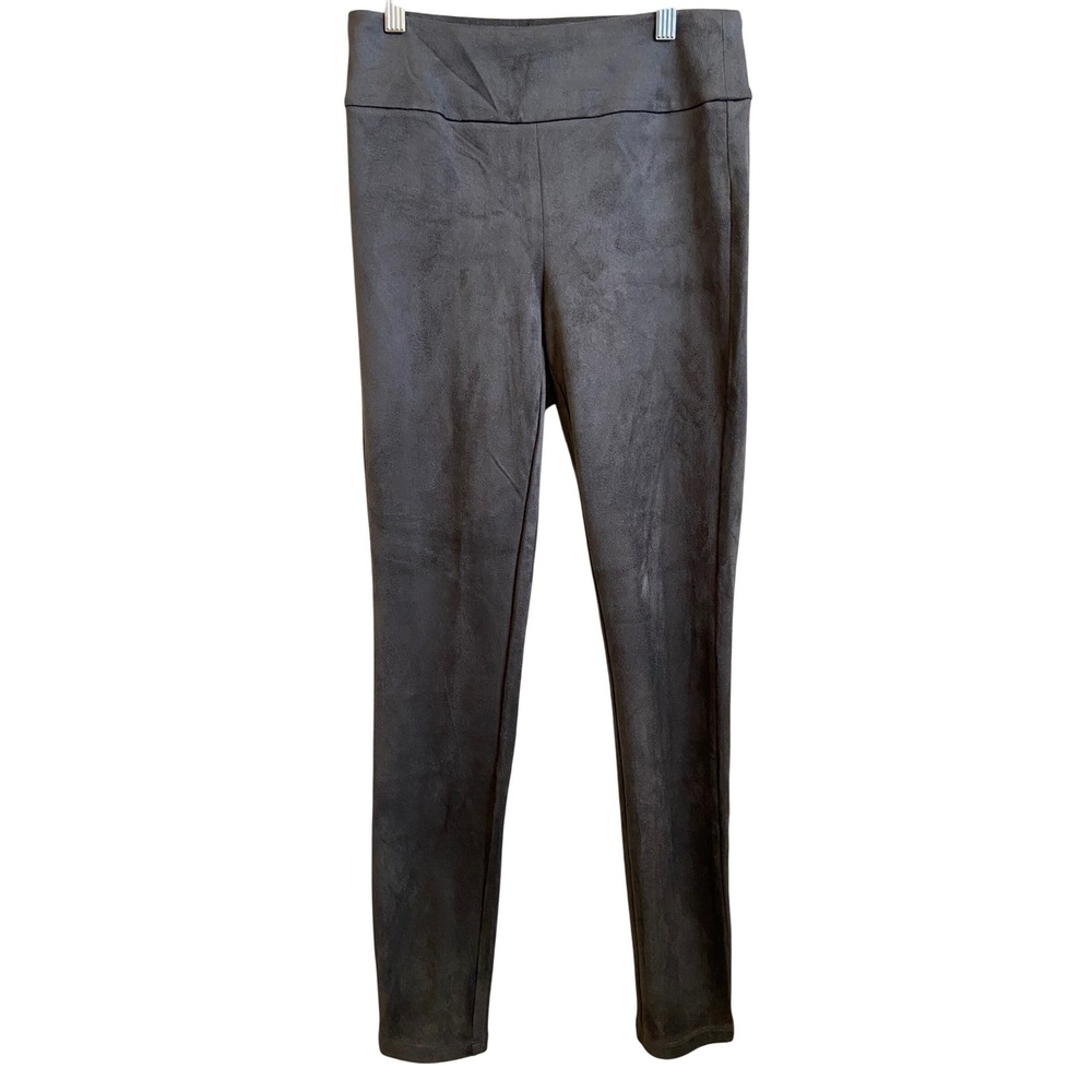 J McLaughlin Faux Suede Leggings Pants Charcoal Gray Size XS Lori